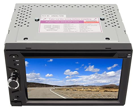 Lettore CD DVD per Auto, Lettore Multimediale LED per Chiamate in Vivavoce AM FM Radio Supporto Vocale per la Guida