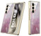 COQUE Galaxy Z Fold 6 5G Case,Ultra Slim 9H Glass Shiny Painted Mobile Phone Shell,Folding Phone Cover for Samsung Galaxy Z Fold 6 5G-Purple Pink