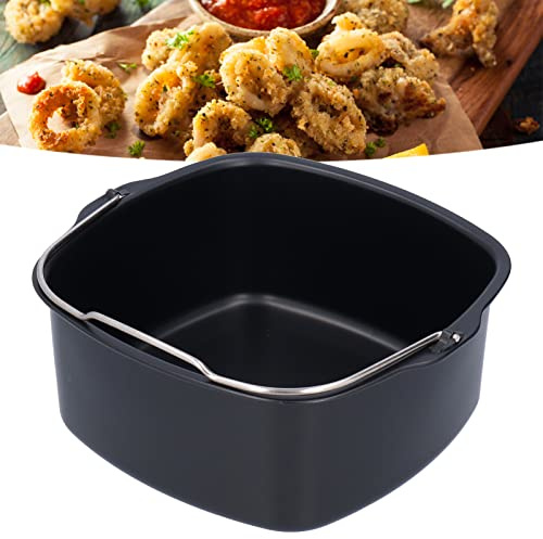 Auflaufform für Heißluftfritteuse, Kuchenform Fritteuse heißluftfritteuse backform Brotbackkorb Quadratisch Luftfritteusen-Zubehör für HD9925 HD9860 HD9905 01 (18cm)