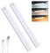 Juego de 2 luces LED para debajo de los armarios de cocina, lámpara con sensor de movimiento para interiores, luz recargable por USB con regulador de intensidad (30 cm)