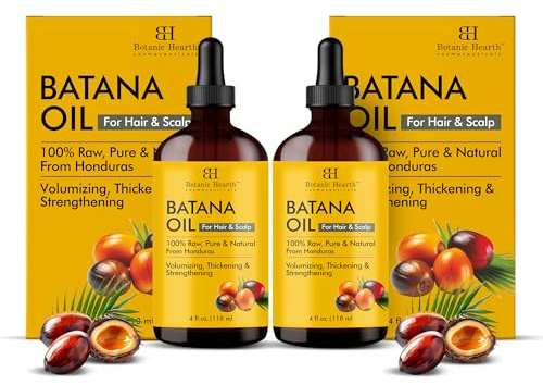 Botanic Hearth Batana Hair Oil - 4 Fl Oz (2 Pack) - Scalp Treatment for Hair Loss, Dry & Frizzy Hair Repair, Deep Nourishing Oil for All Hair Types- 100% Natural and Vegan