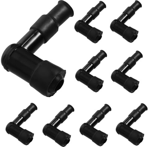 GARVALON 10st Motorradzubehör Zündkerzenhülse Zündkerzenstecker Für Traktoren Motorradmotorteile Zündkerzenanschlüsse Professionelle Ersatzteile Pitbike-teile Zündkerzenkappen Black Gummi