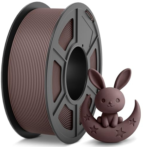 TECBEARS PLA 3D Printer Filament, Macaron Color Filament, Neatly Wound PLA Filament 1.75mm, Dimensional Accuracy +/- 0.02mm, Fits Most FDM Printers, 1KG Spool (2.2lbs), Chocolate