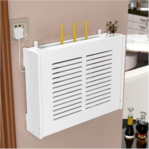 Aufbewahrungsbox Wandmontage Router Modem Aufbewahrungsschrank für Wohnzimmer, dekoratives Regal für die Organisation von Internetgeräten