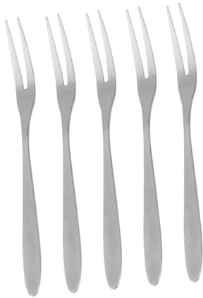 VINTORKY Lot de 5 Fourchettes à Fruits en Acier Inoxydable Élégantes et Lavables au Lave- pour Gâteaux Salades et Apéritifs pour Usage à Restaurant