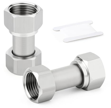 ERGAOBOY 2 st SS304 0,5 tum hona 57 mm lång flexibel svängbar mutterkontakt