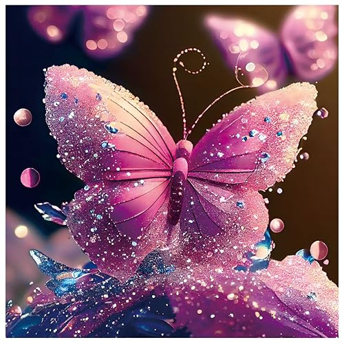 CREAFOMIFE Puzzle 1024 pièces pour Adultes Papillon Rouge | 61 x 61 cm Difficile et stimulant – Cadeau pour passionnés de puzzles