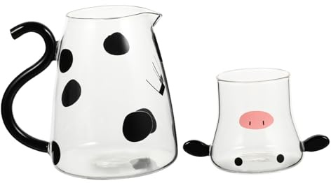 GALPADA Pichet à Eau Et Théière En Verre 550 Ml Transparent Résistant à La Chaleur Micro-ondes Compatible Pour Jus, Lait, Thé Usage Quotidien Ensemble Ustensiles La Cuisine