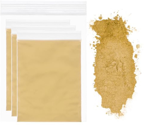 QUARKZMAN 15g/0.53oz Polvere Di Mica, Resina Epossidica Naturale 400 Mesh Pigmenti Perlati Colorati Per Resina Da Colata, Vernice Auto, Candele, Decorazione, Marrone Dorato