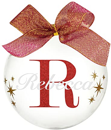 Weihnachtskugel mit Namen Rebecca 10cm