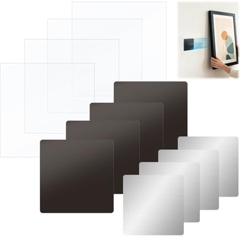 4 stycken magnetisk upphängning självhäftande, starka väggmagneter, magnetiskt fäste för affischer, foton, dukar och lätta träramar