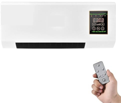 MQDLJSE Aire Acondicionado portátil de 1800 W, Ventilador de refrigeración y calefacción para Montaje en Pared/Ventana con Temporizador de 8 Horas y Modo de suspensión para el hogar, la of