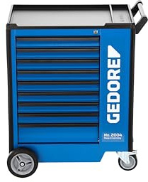 GEDORE Werkzeugwagen mit 9 Schubladen, 1 Stück, 2004 0810 | 9 Schubladen, HxBxT 1020 x 865 x 605 mm