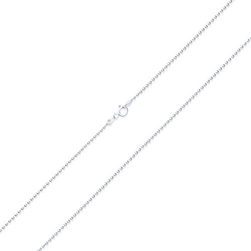 Bling Jewelry 180 Gauge Strong .925 Sterling Silver Shot Bead Ball Chain Necklace For Men Lobster Claw Clasp 24 Inch Made In Italy