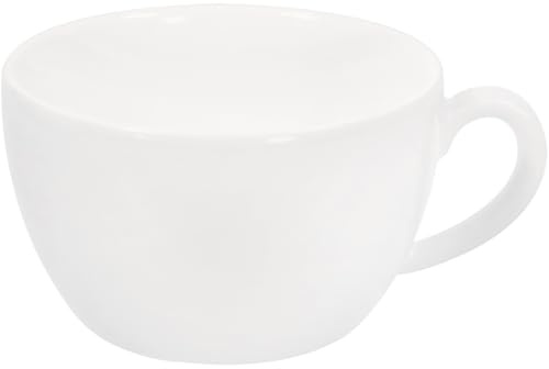 KAHLA 204709A90020C Pronto Frühstückstasse 0,38 l | Weiße Kaffeetasse 380 ml aus Porzellan