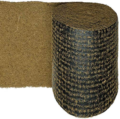 HaGa® Tapis de paillage bio pour fraises - Tapis de culture en coco - 0,5 x 20 m