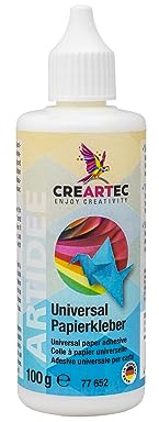 Artidee Papp- und Papierkleber - Universalkleber zum sicheren Verkleben - 100 g - Transparent - Made in Germany