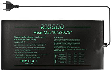 RIOGOO Tappetino riscaldante per piantina Durevole Tappetino riscaldante Impermeabile per Serra 10 x 20,75 Tappetino riscaldante riscaldato per propagatore di germinazione