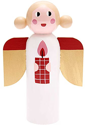 Holzfigur Engel Merry Christmas