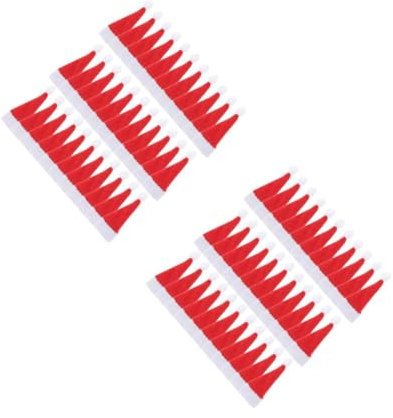 ABOOFAN 120stücke Mini Weihnachtsmützen Für Lutscher Süße Dekorationen Aus Vliesstoff Für Junge Mädchen Festlichkeiten Und Party-Accessoires