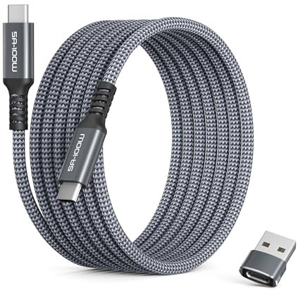 Basesailor Ladekabel für iPhone 17 CarPlay,Typ C Kabel 1M mit USB A Adapter,100W USBC Schnellladekabel PD Netzkabe für Android Auto,Car KFZ Zigarettenanzünder Zigarettenstecker,Apple Car Play 16 15