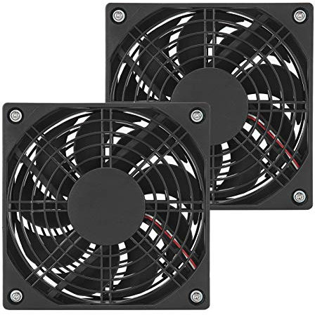 Annadue Lot de 2 Ventilateurs de Boîtier D'ordinateur, 120 Mm, 1200 Tr/min, Ventilateur de Refroidissement Ultra Silencieux, Ventilateur de Refroidissement PC USB 5 V, Ventilateurs