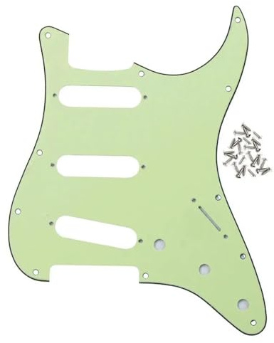E-Gitarre Schlagbrett Für SSS 11 Loch Gitarre Pickguard & Schrauben FD ST Elektrische Gitarre Teile 13 Farben Wählen(3ply D)