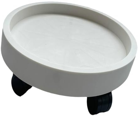 Beufee Pflanzenständer mit Rädern, Pflanzgefäßständer Anlage Caddy für Zimmerpflanzen, rollender Pflanzenständer, Pflanzenrollen, Pflanzenwagen, bewegliche Blumen-Pflanztopf-Palette, Weiß (22)
