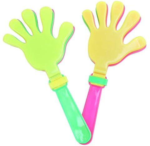 2 Pcs Hand Clappers 9 Inch Large Hand Clappers Noisemakers Cheer Noise Makers Finger Noise Makers for Sporting Events Basketball Football Game Party Favors (Random color)
