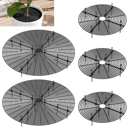 YAYODS 5 Stück Blumentopfgitter - 30cm + 52cm Pflanzenschutzgitter Schützt Blumentopf-Schutzgitter - Blumentopf Schutz Abdeckung, Blumentopfschutz Katzen - Pflanzenschutz Katze kann Geschnitten Werden
