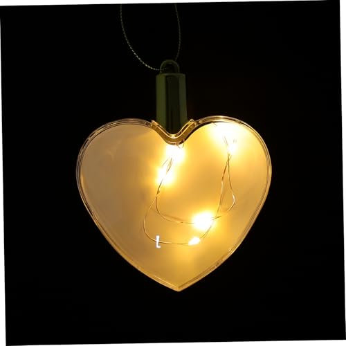 Amosfun Beleuchtetes Herzform-sublimationsornament Christbaumschmuck Weihnachtsschmuck Zum Aufhängen