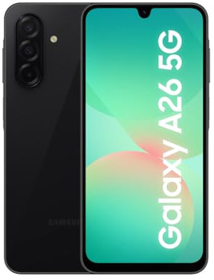 Samsung Galaxy A26 5G, Smartphone Android, 256 Go, Chargeur Secteur Rapide 25W Inclus, Smartphone déverrouillé, Noir, Version FR