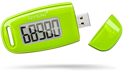 3D Schrittzähler mit Clip und Gurt, USB Aufladbar Walking Schrittzähler zum Gehen mit Großem Display, Schrittzähler Ohne App und Handy, Genauer Pedometer Verfolgen Sie Schritte