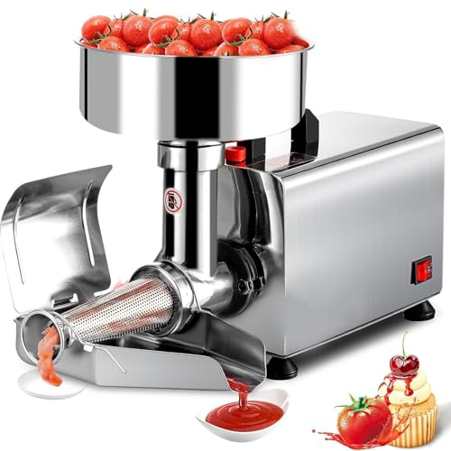 Passapomodoro Elettrico Colino elettrico in acciaio inox per alimenti e salse, spremiagrumi per marmellate e succhi di frutta e verdura ad alto contenuto nutritivo