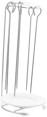 ZUNOXAZ Edelstahl Grillspieße Halter Kabob Grillgestell Skewer Rack für BBQ Camping Garten Langlebig Sicher Robust