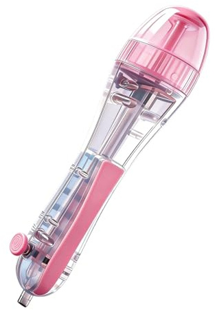 HAPZUR Pluma Rosa para Cuentas Hama de 2,6mm – Aplicador Ergonómico de Perler Beads y Cuentas de Planchar para Precisión en Manualidades y Motricidad Fina
