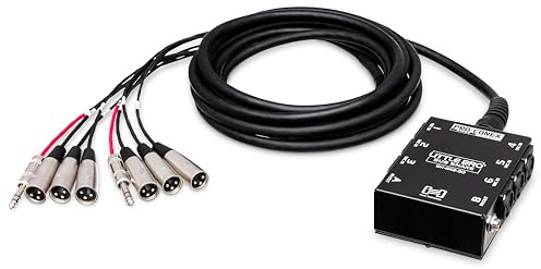Hosa SH6X2-20 ProConex Little Bro 6 XLR et 2 canaux TRS Sub Snake, scène, Enregistrement et Audio de Studio, 6 envois XLR, retours TRS de 6,3 cm, 6 Pieds