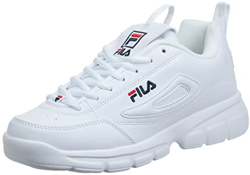 FILA Disruptor Se M - Disruptor Se-m da Uomo, Bianco Blu Navy Rosso, 45.5 EU