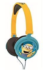 Lexibook, Moi, Moche et méchant, Casque Audio stéréo Minions, Puissance sonore limitée, Pliable et Ajustable, Jaune/Bleu, HP010DES