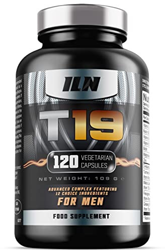 T19 for Men Aged 40+ - with D-Aspartic Acid, Fenugreek and Maca - Natural Vitamin Booster for Men - Nutrient Booster (120 Vegetarian Capsules)