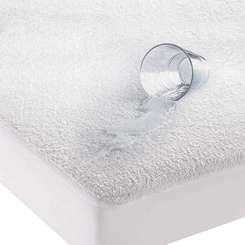 Highliving Extra Deep Aloe Vera Treated Waterproof Terry Towel Mattress Protector Topper Cover Anti Allergy Single, Double, King, Super King (Single)