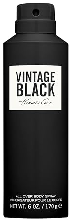 Kenneth Cole Vintage Black Body Spray for Men, 6.0 Fl. Oz.
