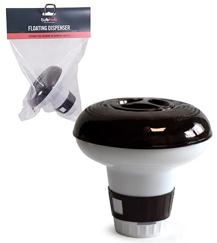 Tubhub Small Tablet Dispenser 5 Swimming Pool 20g Chlorine or Bromine - Black & White