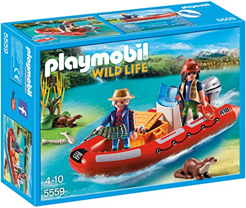 PLAYMOBIL - Bote Hinchable con exploradores (55590)
