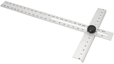 BSD Aluminium T-Lineal 600 x 360mm - Verstellbares Zimmermannswinkel, T-Quadratische Lineal