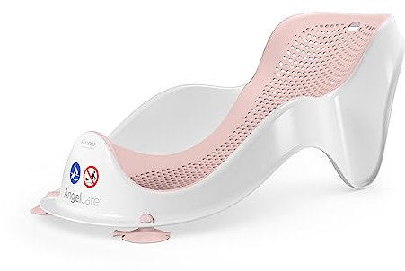 Angelcare ergonomischer Badesitz für die Baby-Badewanne Light pink, angenehm weiche Liegefläche, aufhängbar