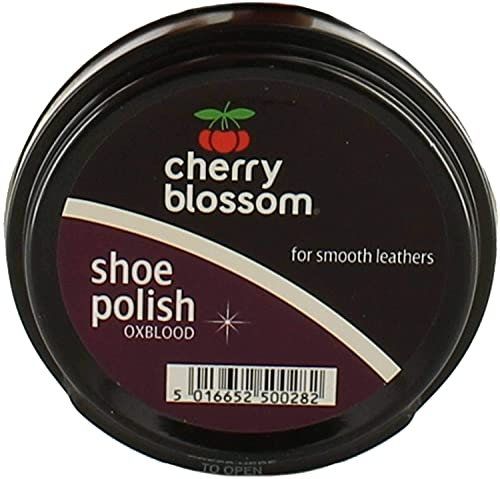 Traditional Shoe Polish Oxblood Paste 50ml Tin Care Smooth Leather Blossom Boot Leathers