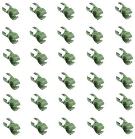 Bykswil 30 piezas de 16 mm con hebilla universal ajustable para enrejado de plantas, clip de conector de vid trepadora verde, piezas de soporte para invernadero, hebilla de cierre de flores