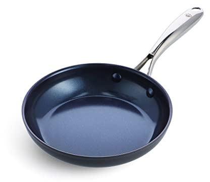 Blue Diamond Cookware Hard Anodized Ceramic Nonstick, 8 Frying Pan Skillet, PFAS-Free, Dishwasher Safe, Oven Safe, Grey