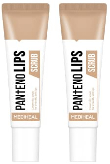 MEDIHEAL Pantenolips Lip Scrub 2 Pack Removes Rough Dead Skin Cells Moist Dry Lips, Panthenol Micro Walnut Shell Powder